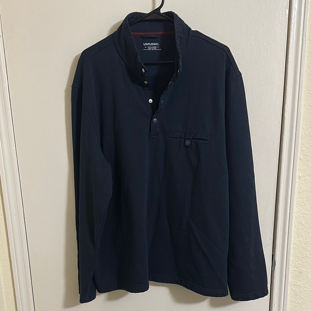 EUC  Untuckit Button Snap Quarter Pullover 3X